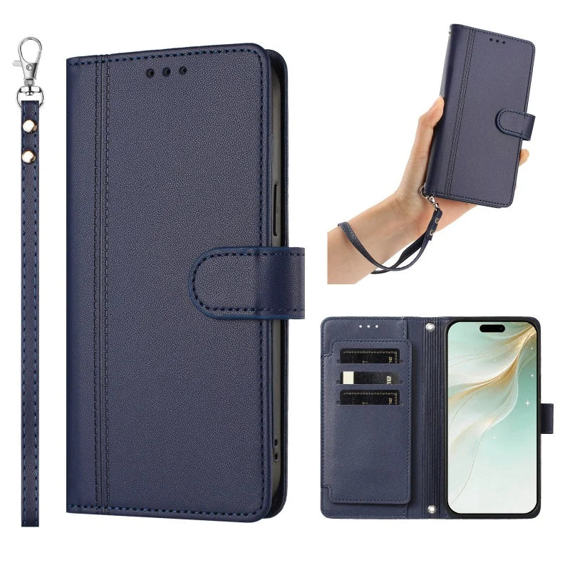 PU Leather Flip Phone Case For Oneplus 8T 9R 10T 11R 12R 13R 15T Holder 9 Card Slots Wallet Cover For Oneplus 13 12 11 10 9 Pro