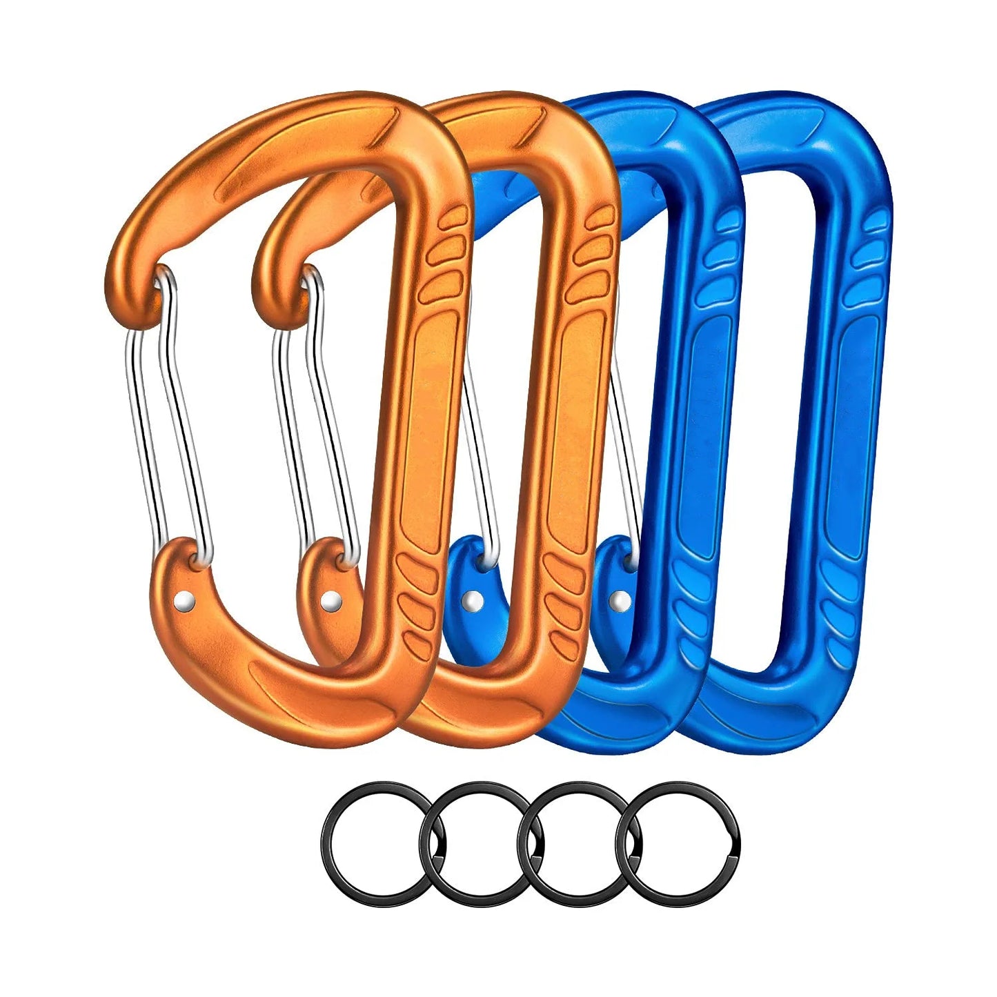 15KN Heavy-Duty Wiregate Carabiner for Camping Hiking Hammocks Backpacking Dog Leash - Durable Multi-Purpose