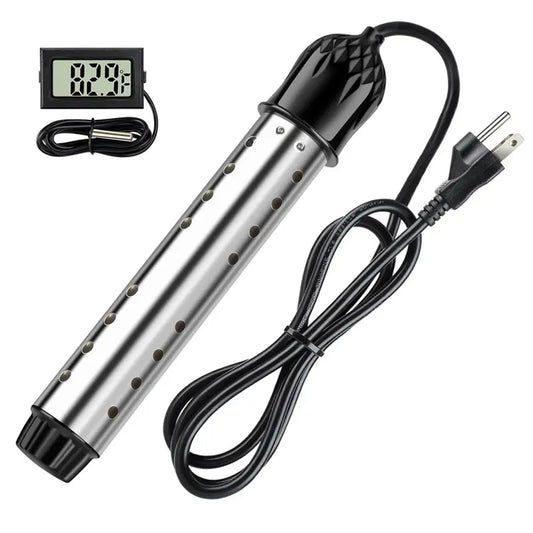 A21F-2000W Portable Water Heater For Buckets& Tubs, Immersion Heater With Intelligent Shut-Off, Us Plug For Rvs& Home