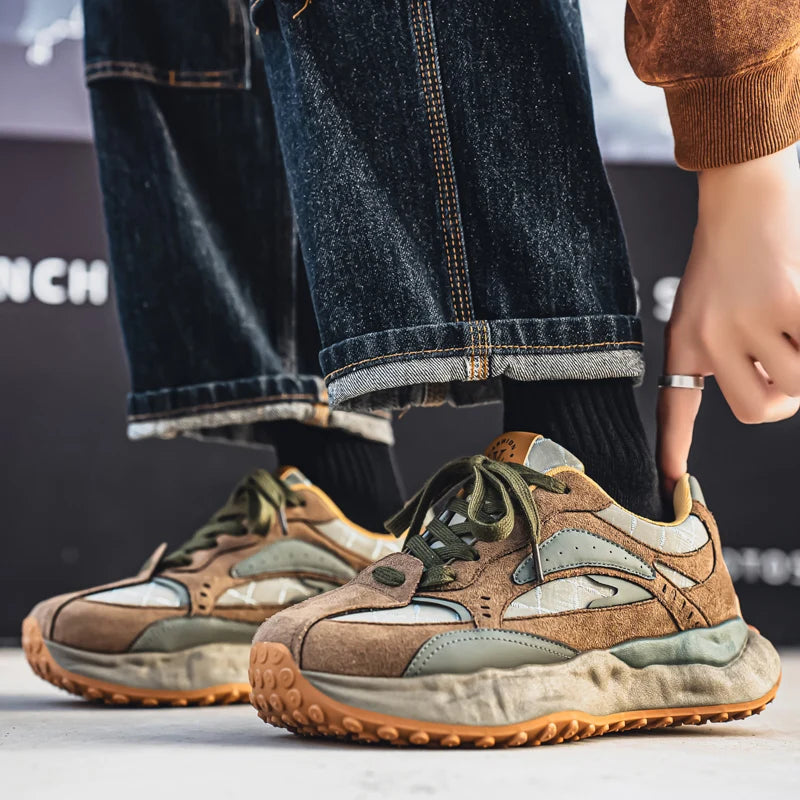New Arrival Men's Casual Shoes PU Leather Sneakers Comfortable Tenis Masculino Outdoor Male Treking Footwear Travel Skate Shoes