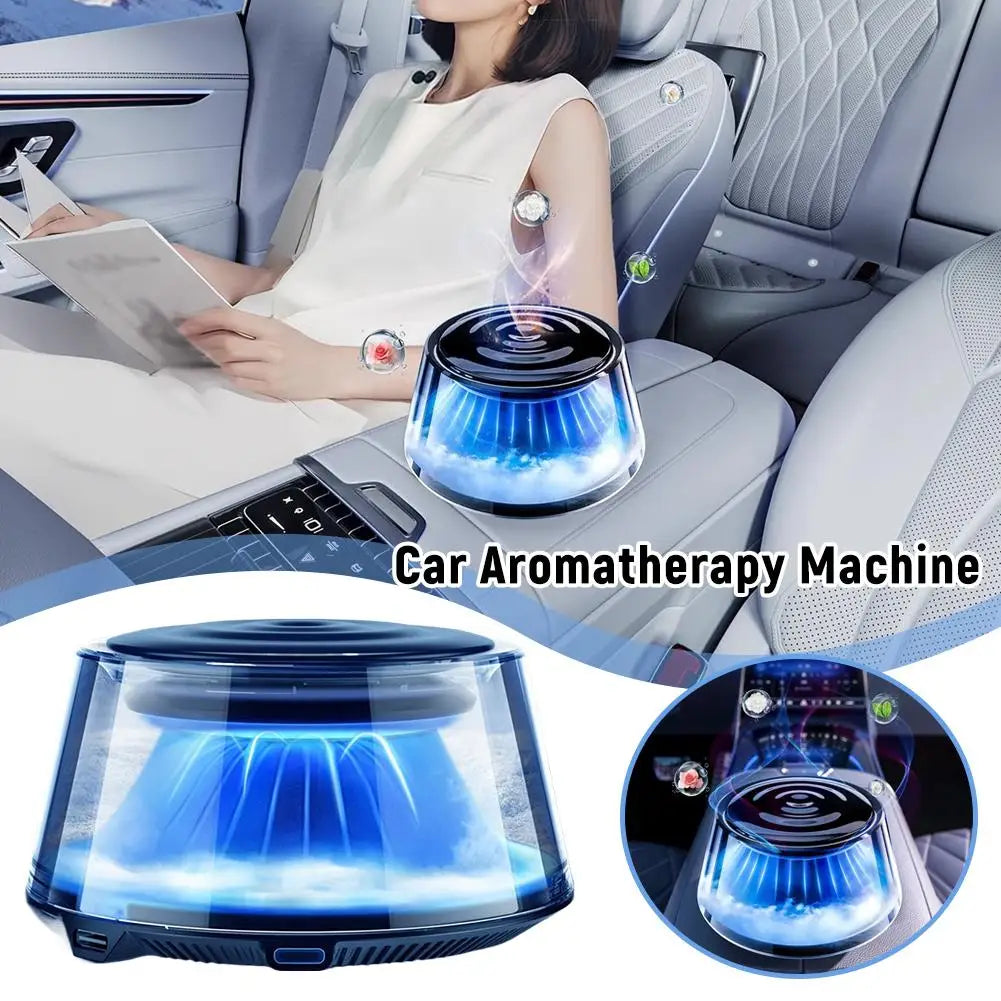 1Set Car Mounted Fragrance Machine Perfume 2025 New Durable Fragrance Automatic Spray LED Strip Aromatherapy Car Freshener