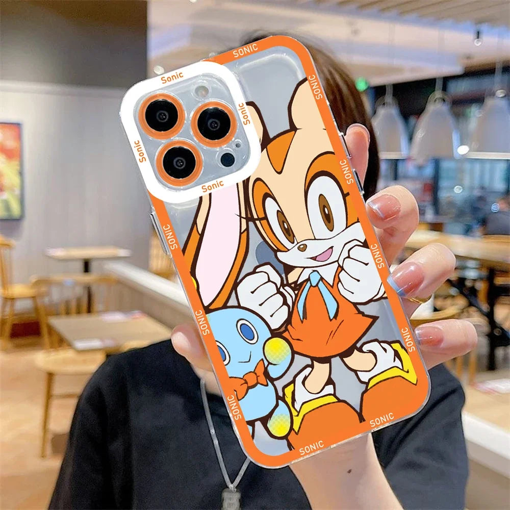 Cartoon Cute Game Phone Case For iPhone 17e 17 16e 16 15 14 13 12 11 Mini Air Pro Max X XR XSMax Plus S-S-Sonics Soft Back Cover