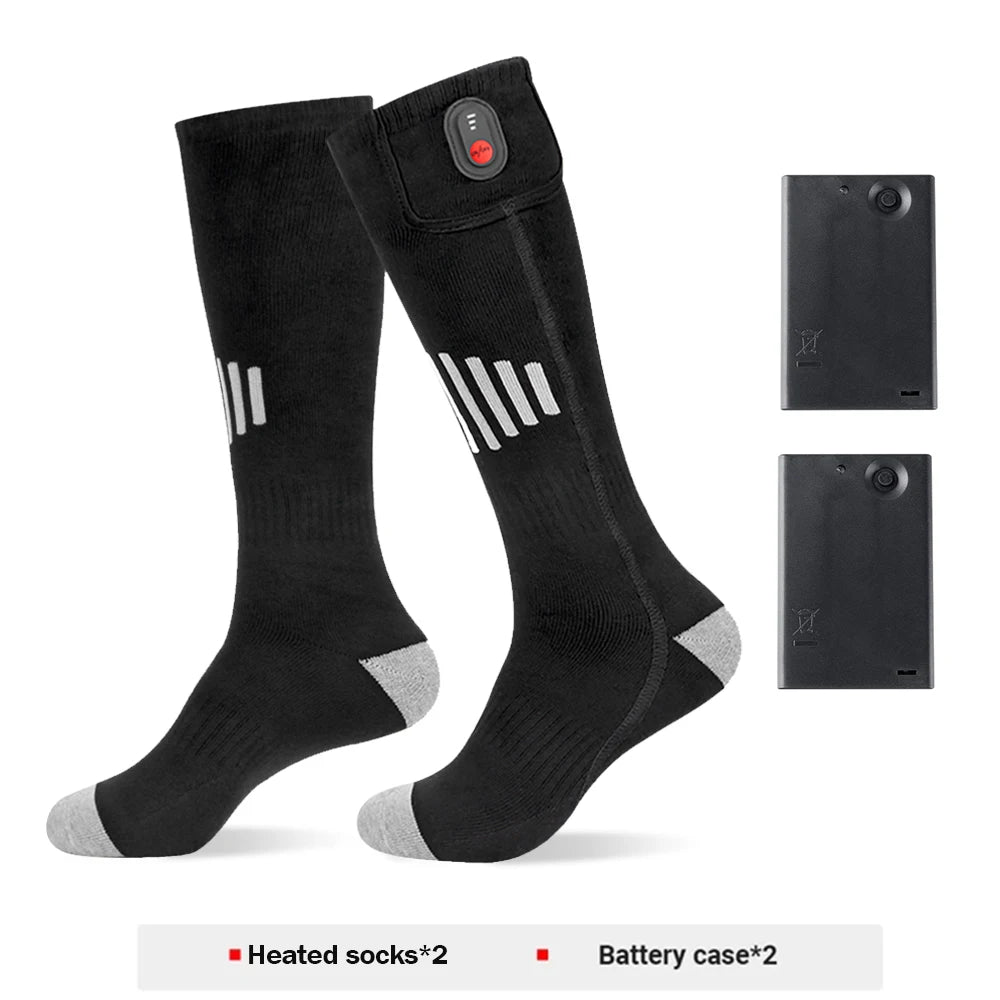 Winter Heated Socks Battery Case Thermal Socks Men's Women's Heating Foot Warmer Electric Socks Warm Sock Cycling Ski