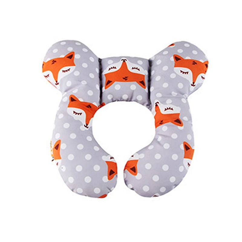 Baby Stroller Pillow Car Seat Head Fixed Neck Pillows Bend Shape Sleeping Protection Headrest Cushion Infant Anti-head Mat