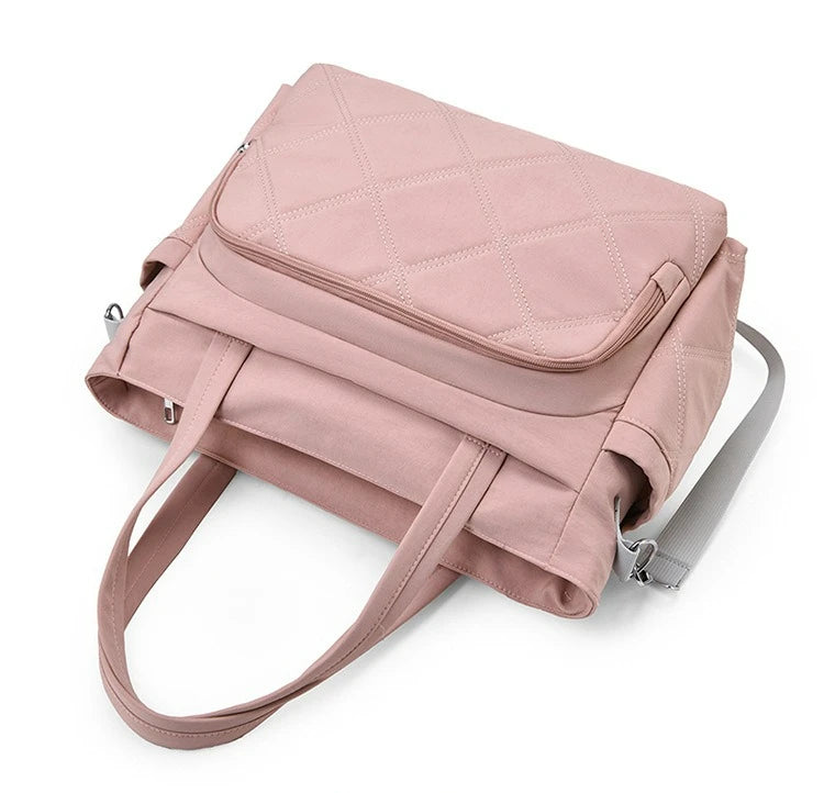 Personalized Name Simple Mommy Bag Large Capacity Solid Color Single Shoulder Crossbody Bag Baby Diaper Storage Bags