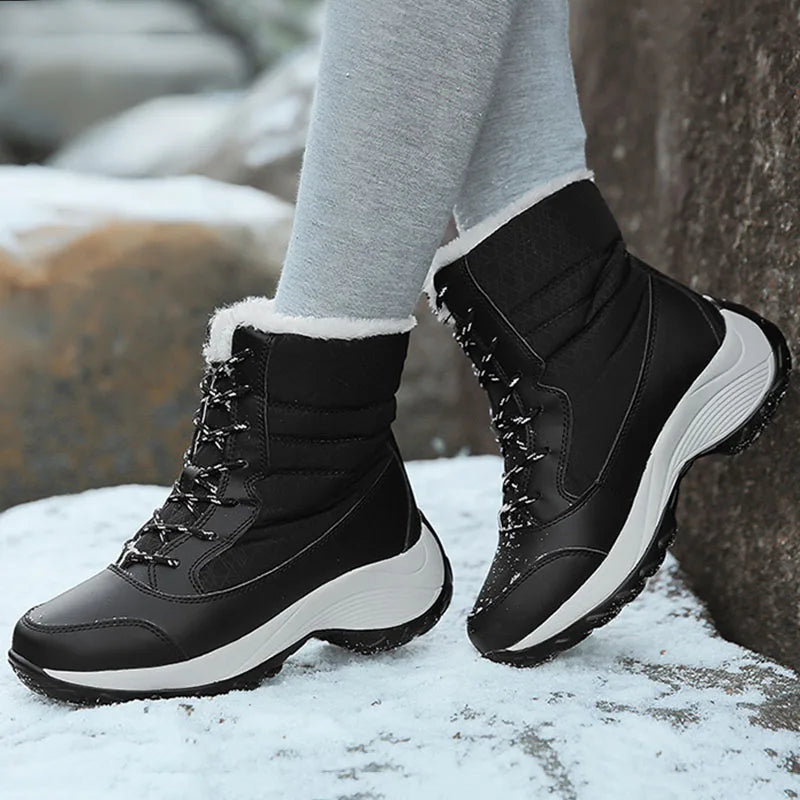 Snow Women's Boots Lightweight Woman Shoes Platform Shoes Women Plush Mid High Boots New Botas Mujer Winter Ladies Boots