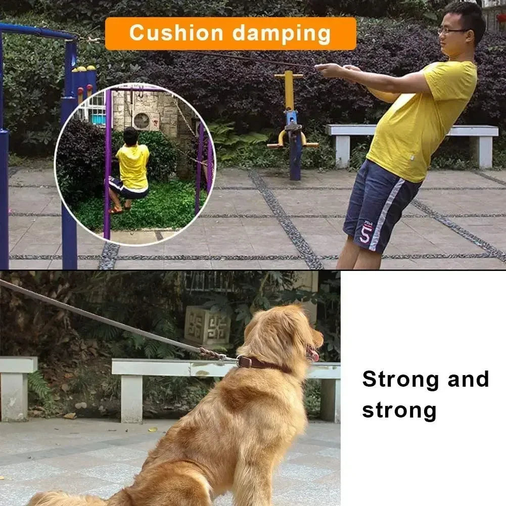 Handmade Genuine Leather Braided Dog Leash Heavy-Duty Training Lead with Metal Hook for Medium/Large Pets Dog Collar