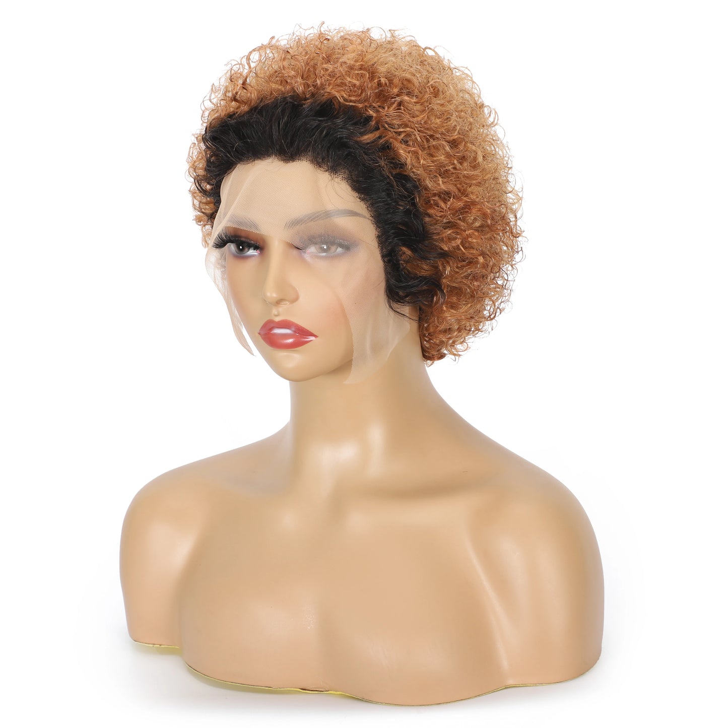 Pixie Cut Wig Human Hair Wigs Transparent 13x1 Lace Front Wigs Brazilian Remy 100% Human Hair Short Curly Human Hair Wig