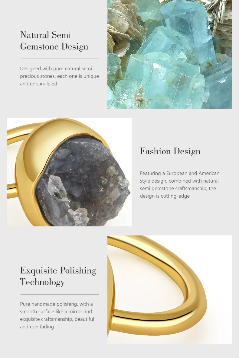 IVOG Lilac Color Channel Setting Ring For Women Semi-Precious Stone Copper Ring Fashion Jewelry Couple Gift