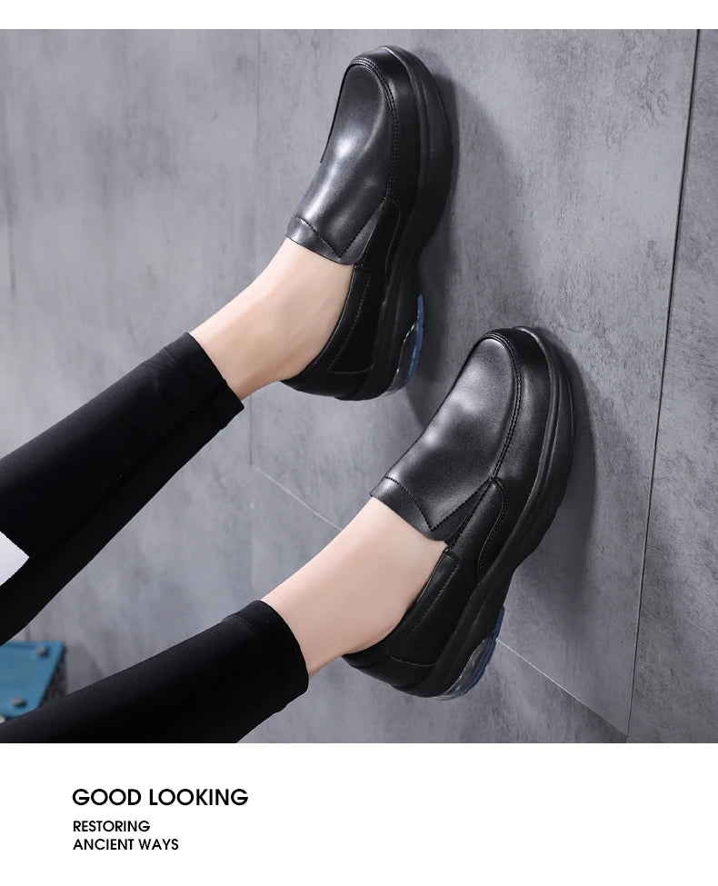 Sneakers Women Nurse White Shoes Comfortable Women Walking Shoes Breathable Female Flats Footwear Platform Lightweight Slip-On