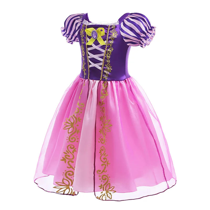 Halloween Girls Costume Kids Tangled Rapunzel Dress Kids Fantasy Princess Cosplay Dress Child Carnival Birthday Party Fancy Sets