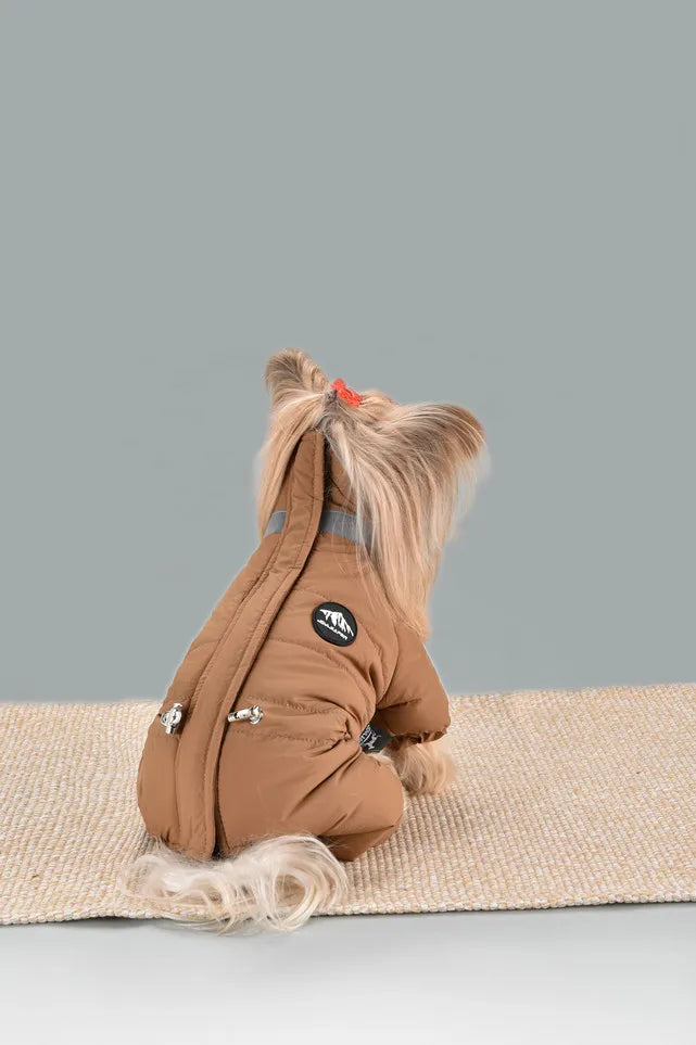 Dog Thick Warm Cotton Clothing Pet Outdoor Winter Small Medium Dog Padding Down Parkas Overalls Warm Puppy High Neck Jacket