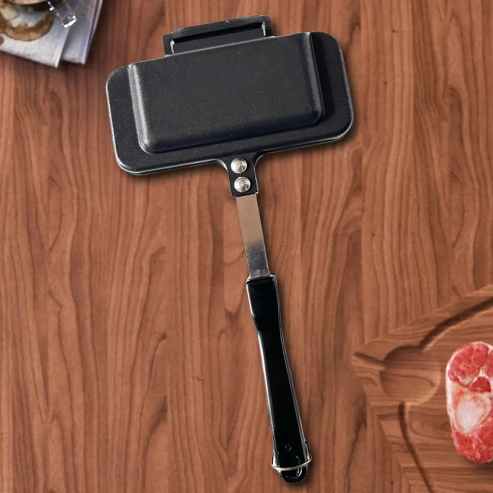 Waffle Pancake Baking Barbecue Oven Mold Hot Dog Toaster Non Stick Aluminum Alloy Grill Frying Pan Double-Sided Sandwich Fry Pan