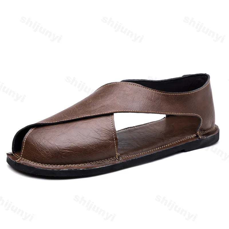 Men's Casual Sandal Retro Roman Style 2025 Summer Fashion Trend Hollow Breathable Comfortable Lightweight Outdoor Beach Sneakers