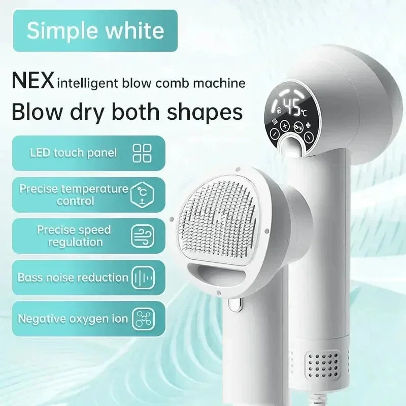 Pet Dog Hair Dryer 2-in-1 Cat Grooming Hairdressing Blow & Comb Low Noise Pet Cleaning Smart Pet Hair Dryer