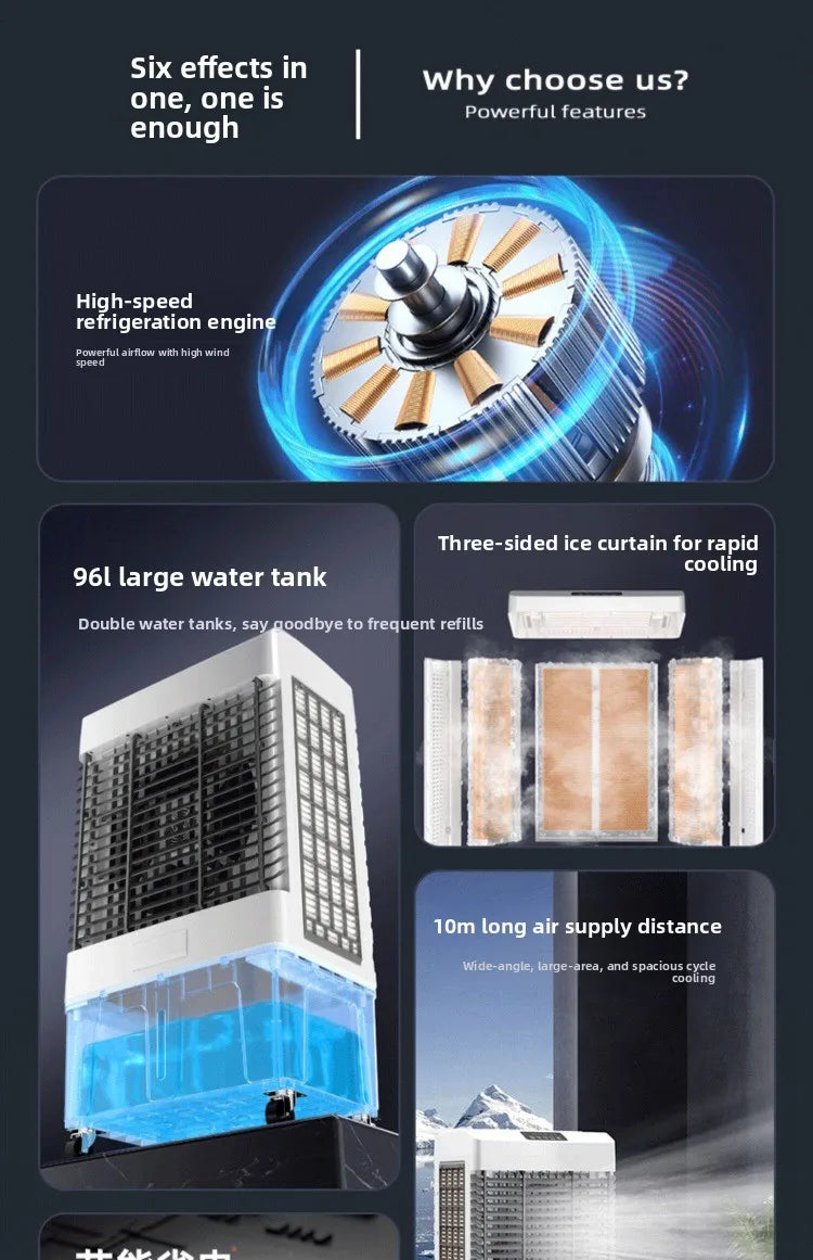 Chigo Air Cooling Fan with Ice Box Powerful Cooling for Hot Summer Days LYH