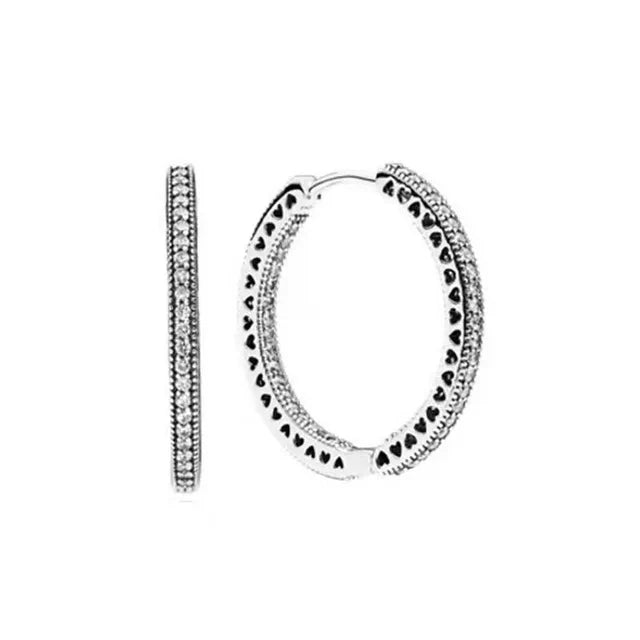 925 Silver Stud Earrings Hoop Earrings For Women Rose Flower Strawberry Butterfly Daisy Earrings Set Fashion Jewelry Gift