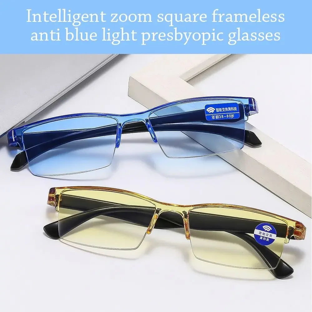 Autofocus Power Anti-Blue Light Reading Glasses Anti Blue Ray Near Far Automatic Zoom Eyeglasses Eye Protection PC