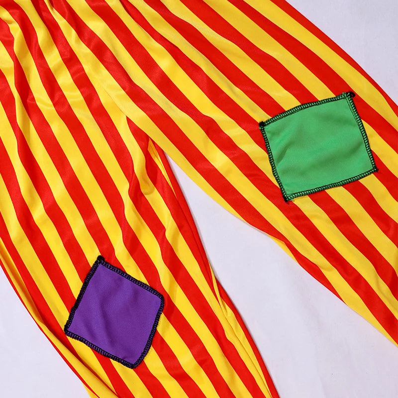 Halloween Costumes Kids Adults Circus Clown Joker Cosplay Outfits Colorful Fancy Clothes Party Entertaining Dress Up