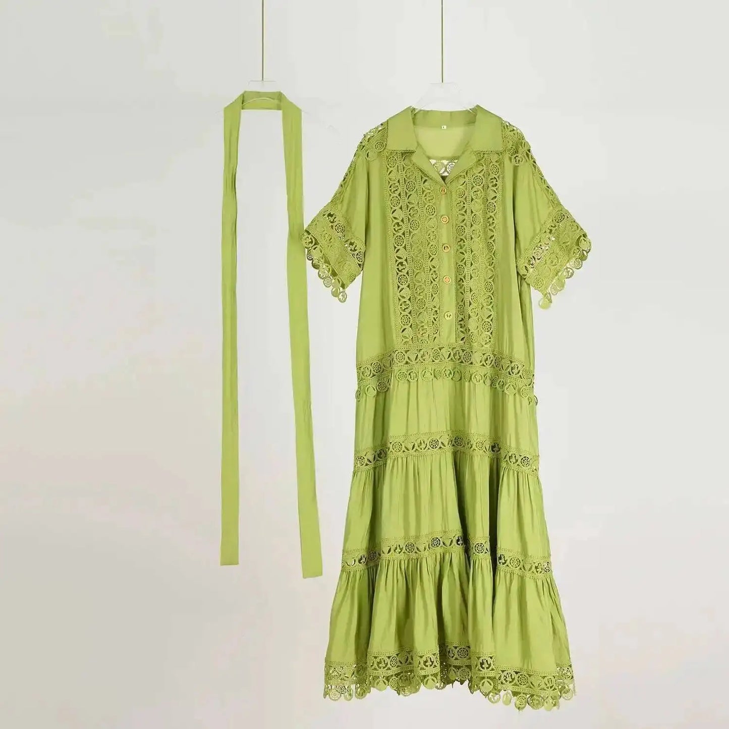 Luxury Long Maxi Dresses Shirt Women 2025 Summer Holiday Lace Embroidery Cotton Loose Big Size Hollow Out Wedding Dress White