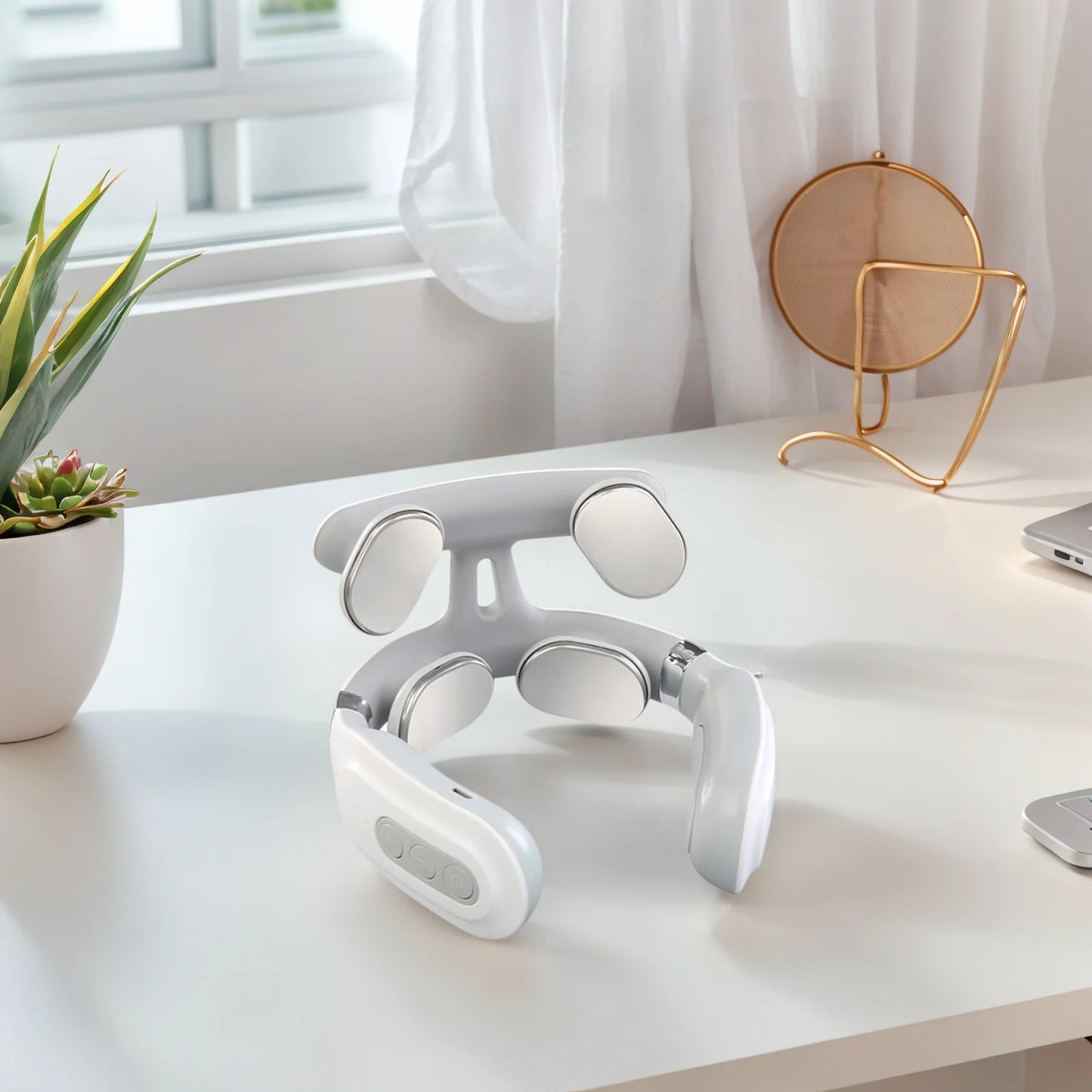 4-head Cervical Massager with Heat Electric Neck Massager Relaxation Gifts for Women Men Dad Mom