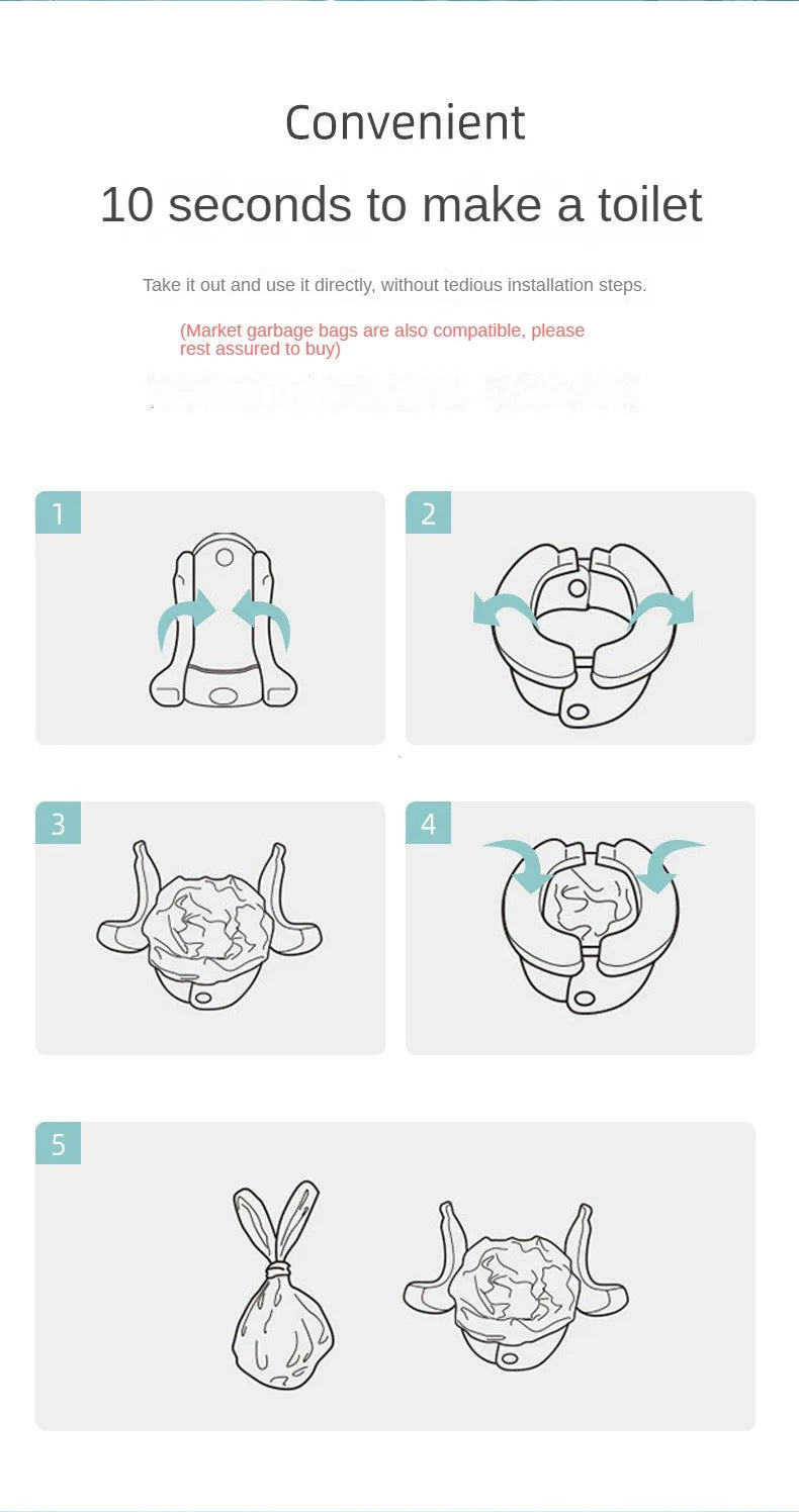 New Children's Foldable Potty Training Seat Easy To Clean Toilet Seat Boys and Girls Birthday Gift Portable Travel Baby Potty