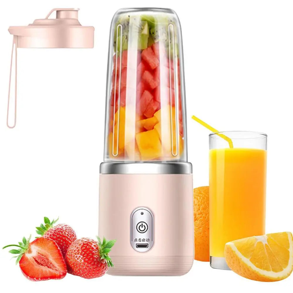 Portable Fruit Juice Blenders Summer Personal Electric Mini Bottle Home USB 6 Blades Juicer Cup Machine For Kitchen