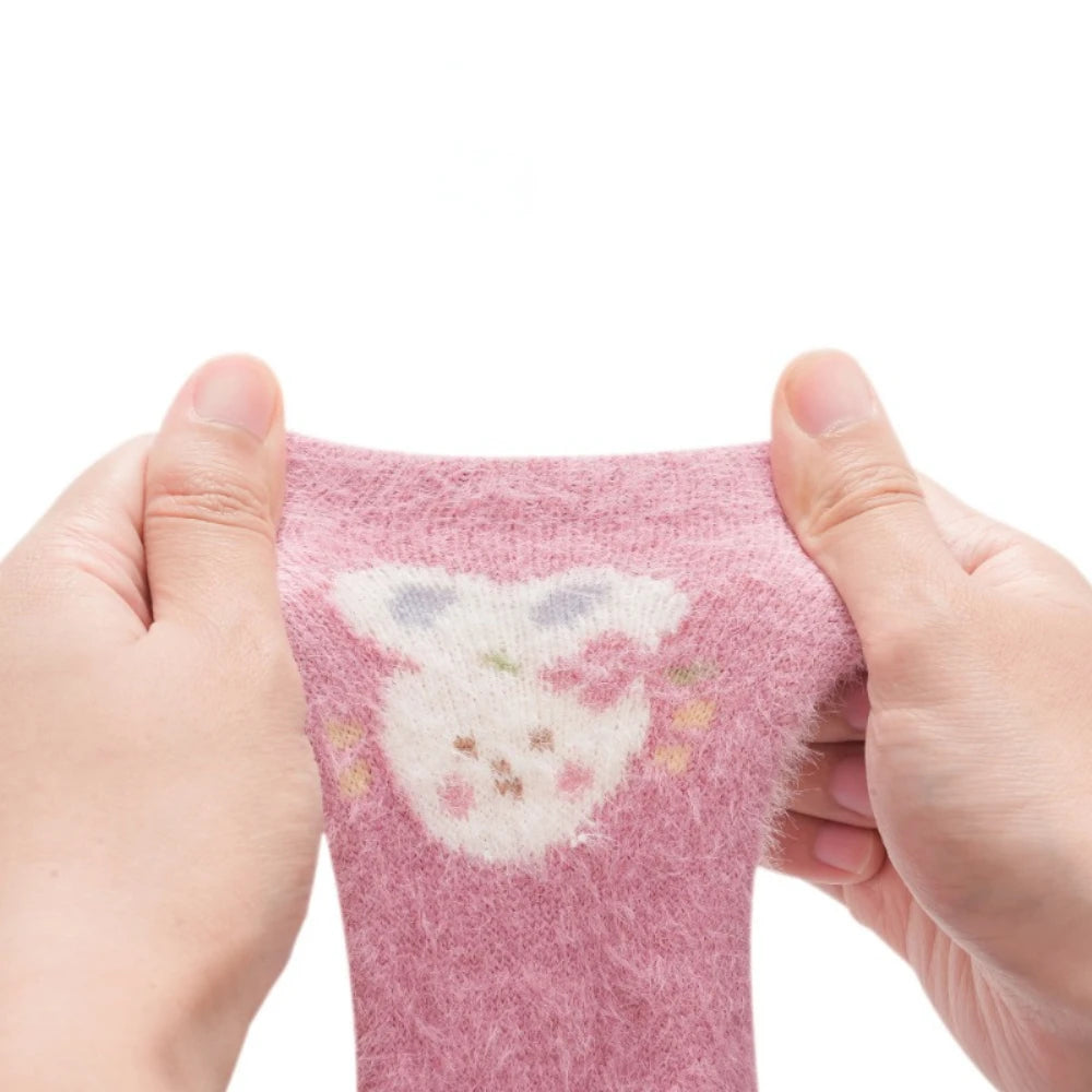 3Pair Adorable Winter Cartoon Baby Plush Socks,Soft Socks for 0-24 Mother Baby and Toddler,Comfortable Footwear for Little Ones