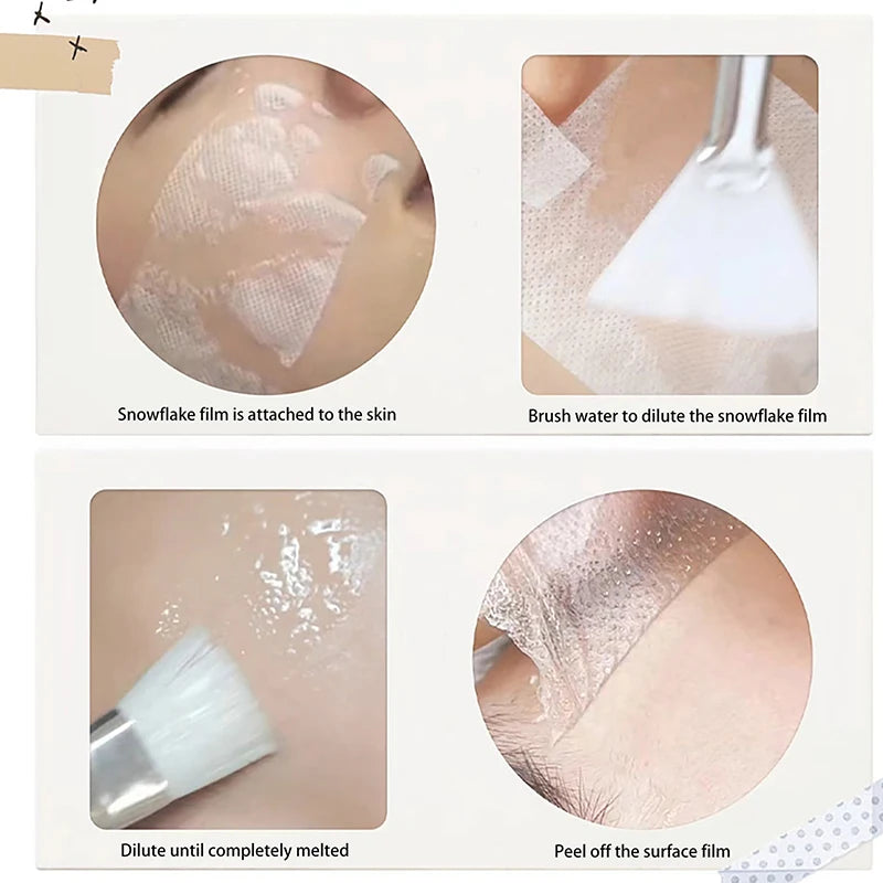 50 pcs/Bag Disposable Patch Soluble Facial Mask Paper Conus Peptide Freeze Dried Film Soluble Type Collagen Patch