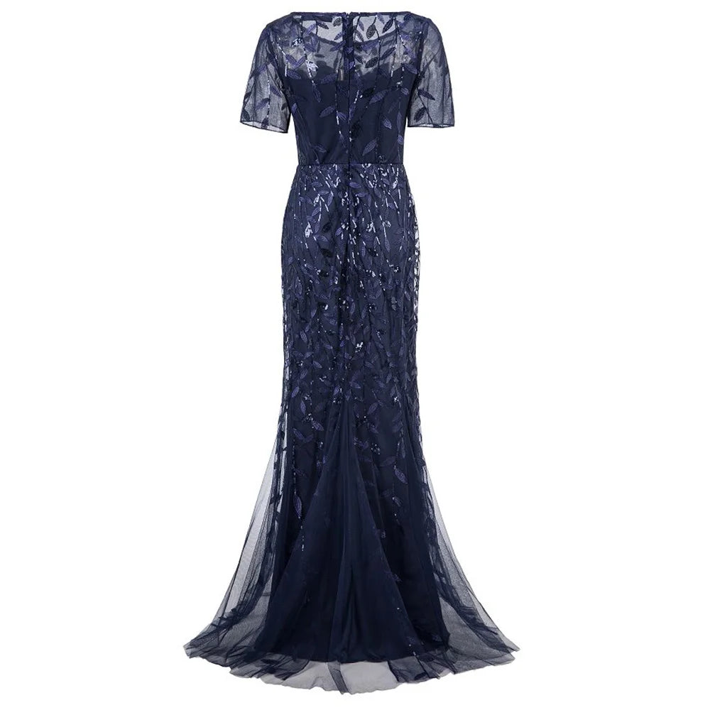 Sexy vintage Maxi Sequin cocktail Dress bridesmaid Prom Dresses for Women Casual Party Long sleeve club Bodycon Dress vestidos