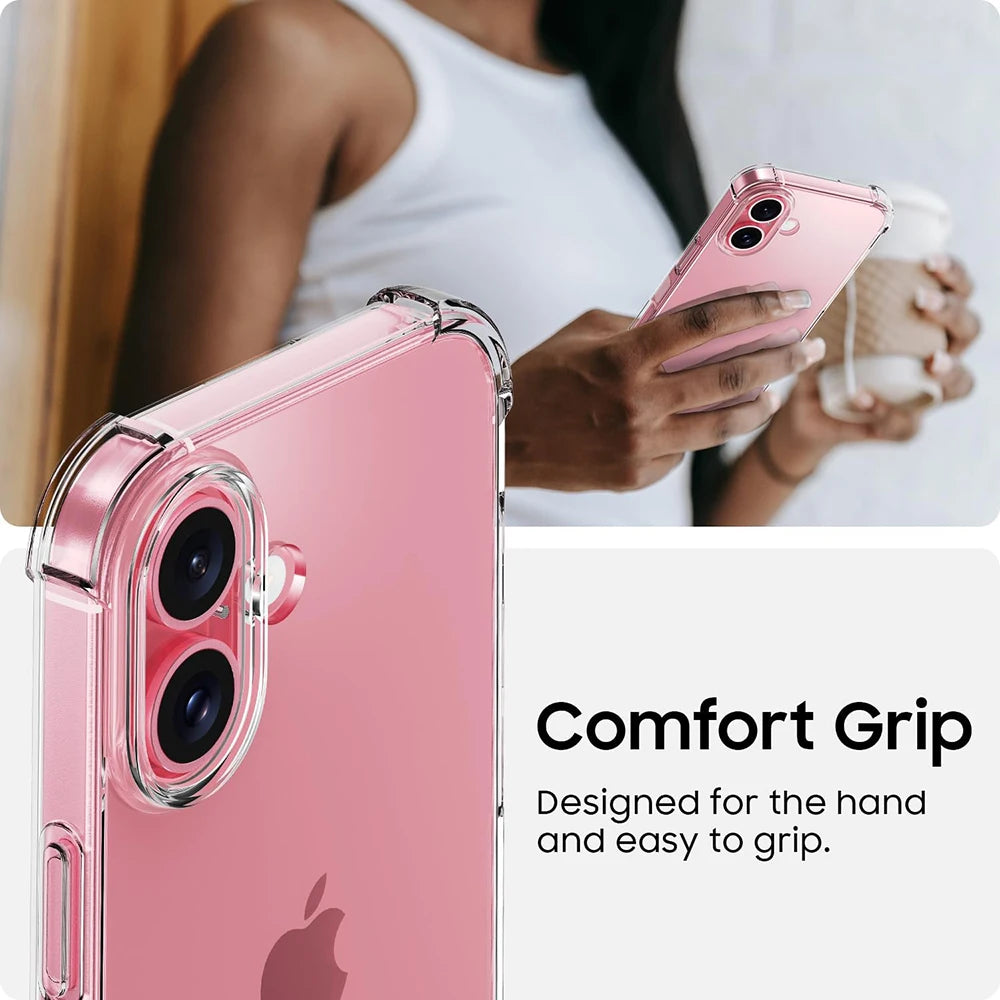 Luxury Shockproof Silicone Phone Case For iPhone 17 16 15 14 13 12 11 Pro Max Air X XS 7 8 Plus Transparent Bumper Back Cover
