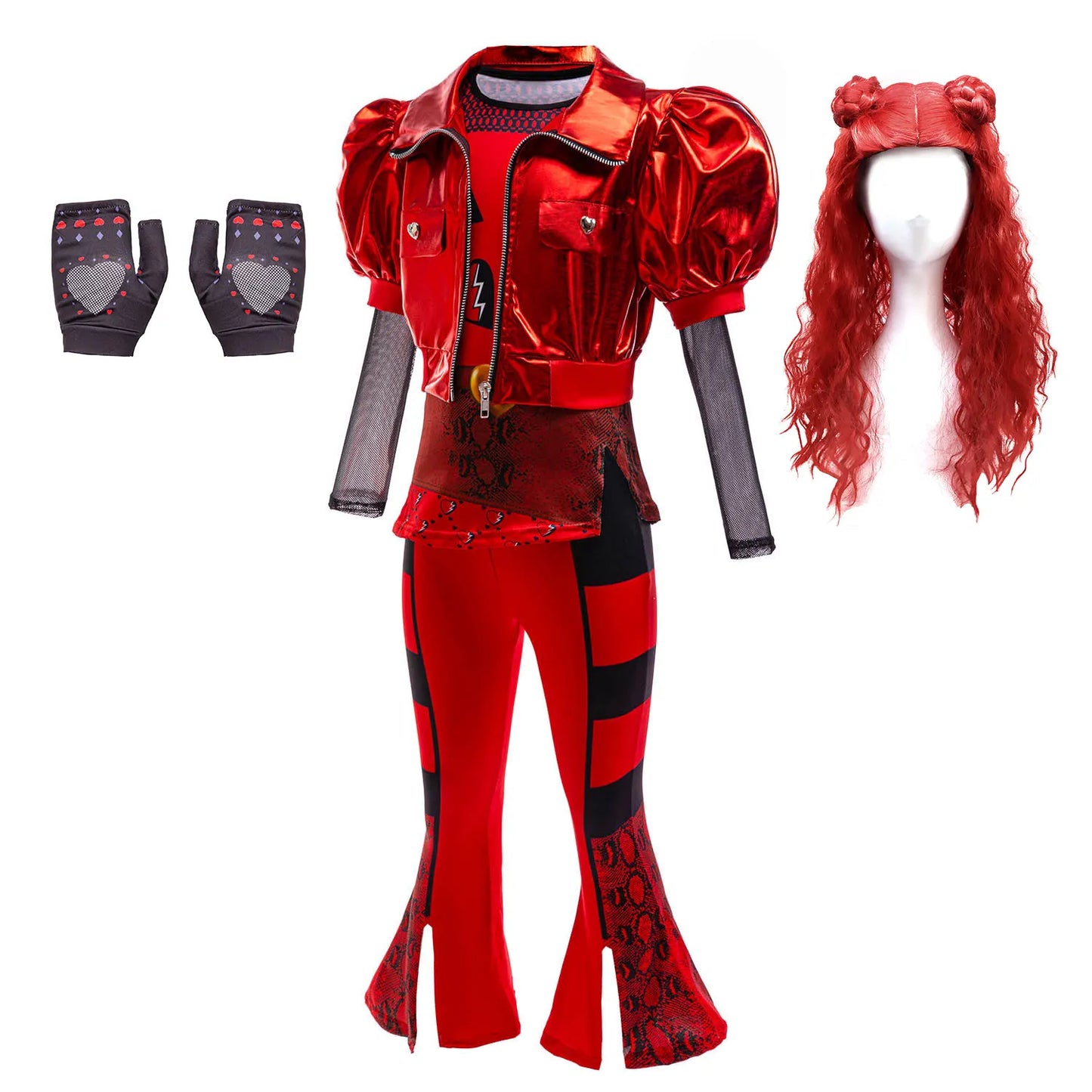 Descendant Costume Play 2026 Teen Fantasy Comedy Film The Rising of Red Cosplay Kylie Cool Outfit Halloween Dress up for Girls