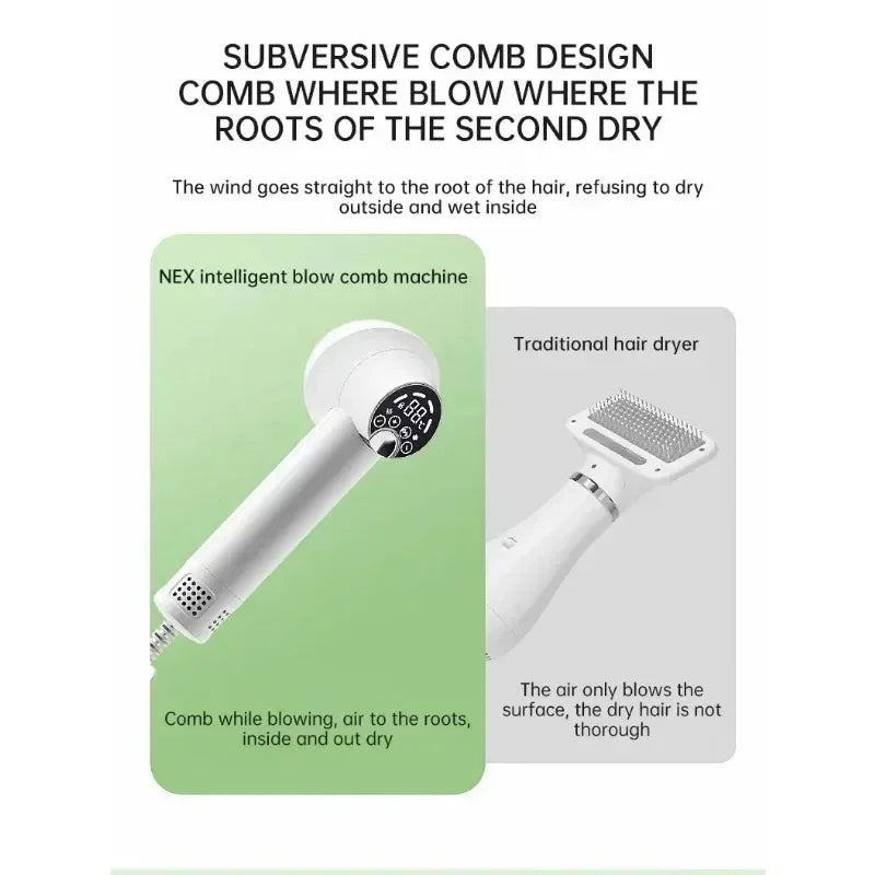 Pet Dog Hair Dryer 2-in-1 Cat Grooming Hairdressing Blow & Comb Low Noise Pet Cleaning Smart Pet Hair Dryer