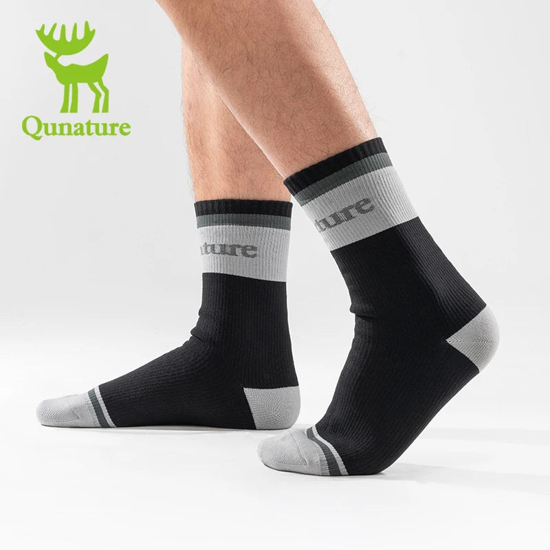 Qunature Four-Season Waterproof Socks Breathable Outdoor  Sport Socks Hiking Cycling Cross Country Running Skiing Windproof Sock