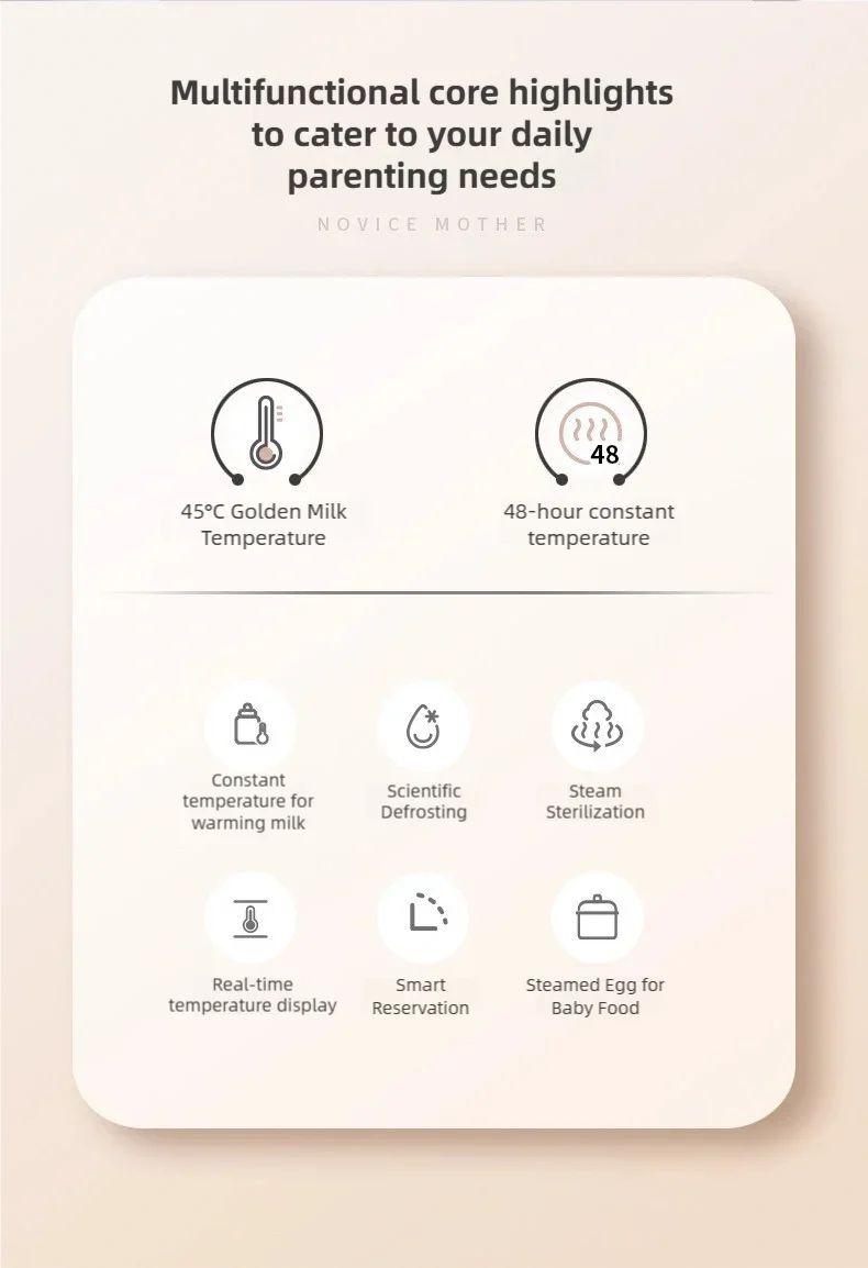 2026 NEW HOT Smart Milk Warmer Baby Bottle Thermos Multi-functional Quick Baby Products Breastmilk Warmer Bottle Sterilizer