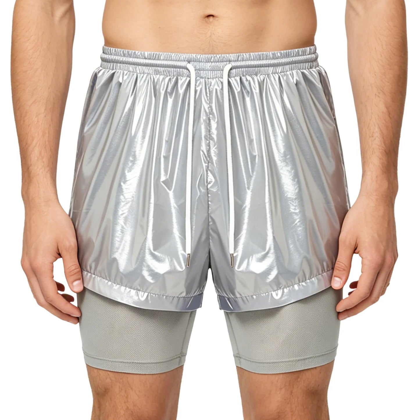 Men Leak-proof Diaper Cover Shorts Mesh Liner Waterproof Double Layer Shorts Swimming Suit Nursing Special Needs Reusable Briefs
