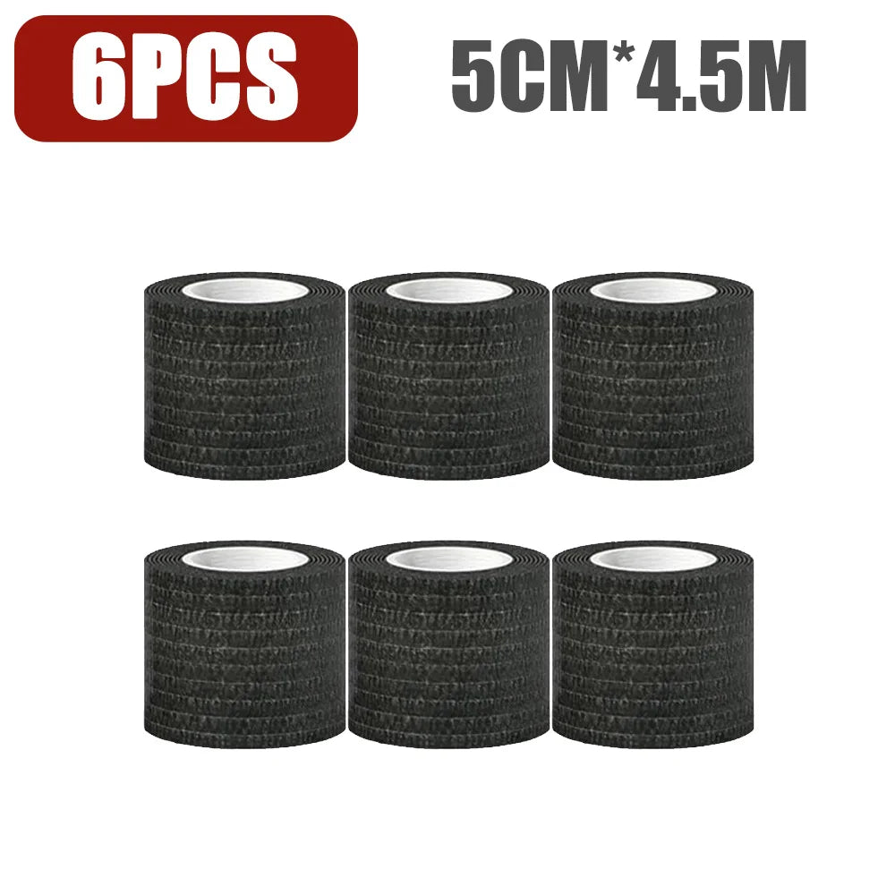 96/48/24/12/6/2pcs BlackTattoo Grip Tape Wrap Elastic Bandage Wrap 5cm/2.5cm for Tattoo Grip Tube Tattoo Pen Machine Supply