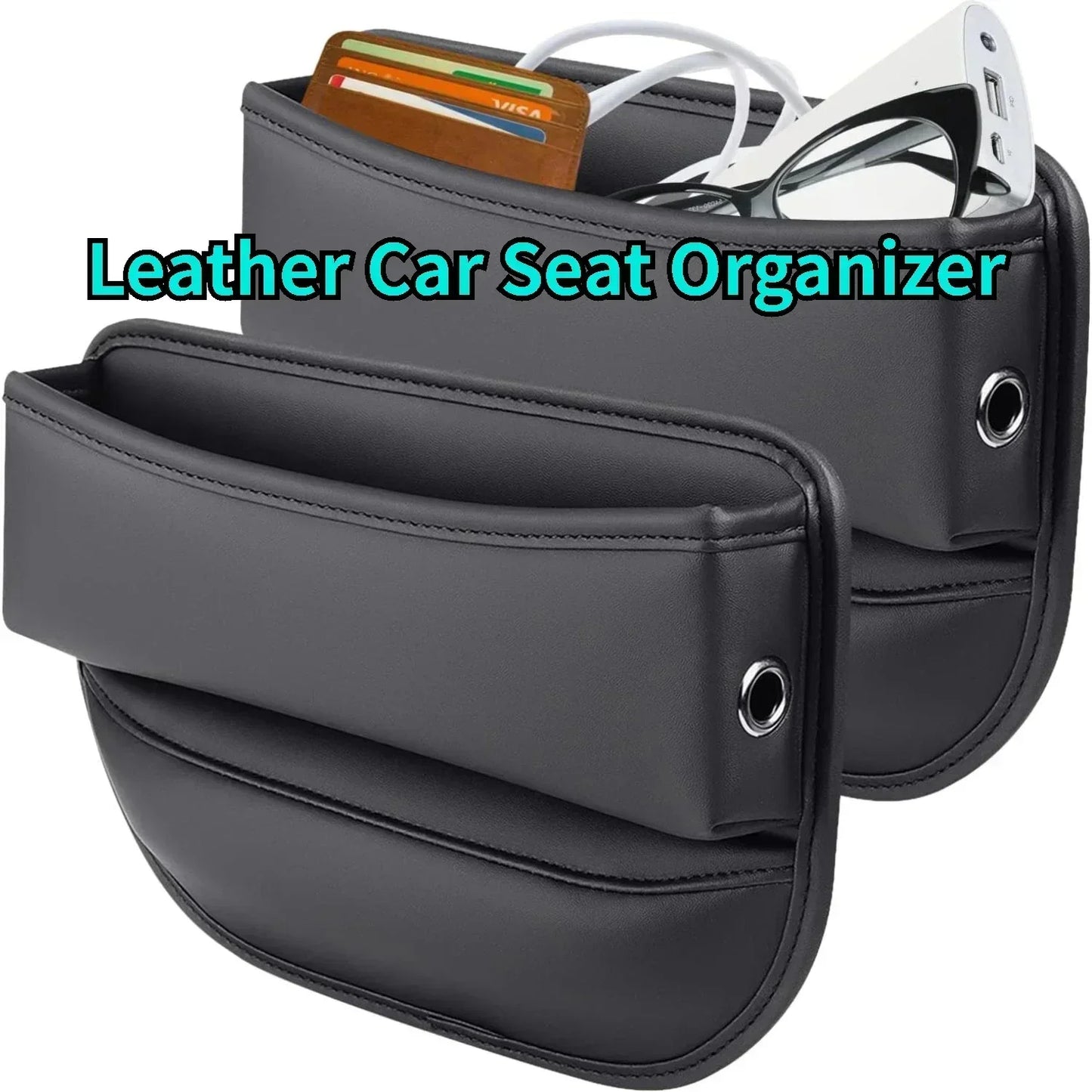 Leather Car Seat Gap Filler Organizer and Storages Automotive Accessories Universal for Car SUV Truck Fill The Gap Amagi