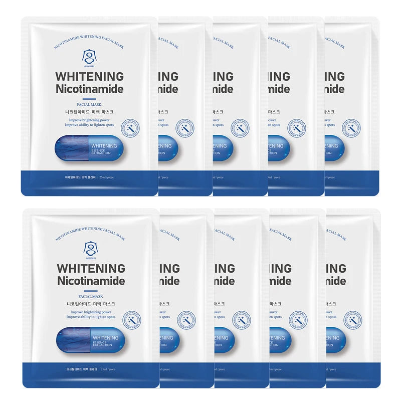 GONGPEI Whitening Face Mask Moisturizing Anti Wrinkles Anti-Aging Nicotinamide Vitamin C Facial Masks Korean Skin Care Cosmetics