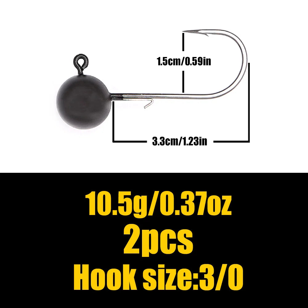 B&U Tungsten Jig Head Fishing Hook Barbed Fishhook Fishing Tackle Accessories Kit Pesca Pike Bass Swimbait Fishhooks