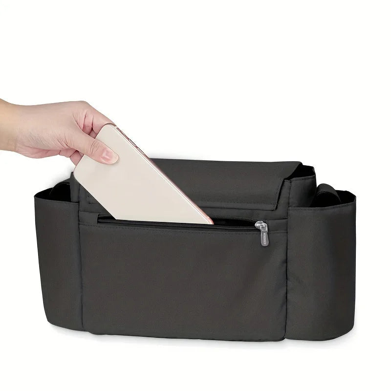 Large Capacity Stroller Storage Bag Convertible Shoulder Bag Crossbody Diaper Bags for Moms Baby Carriage Hanging Bag Accessory