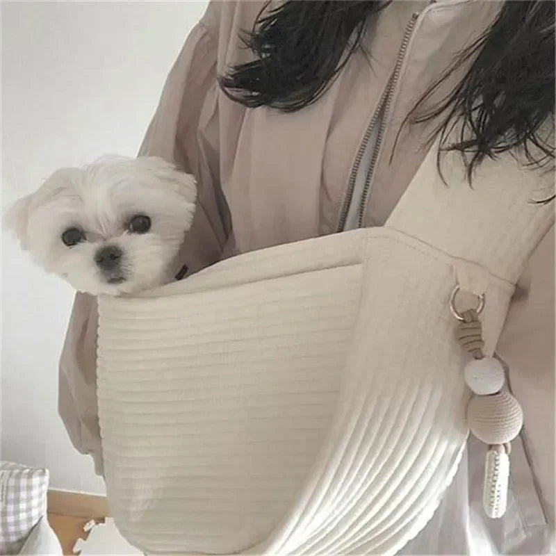 Portable Outdoor Travel Puppy Cat Carrier Crossbody Shoulder/Sling Bag Lightweight Pet Carrying Bag Practical Pet Travel Supplie