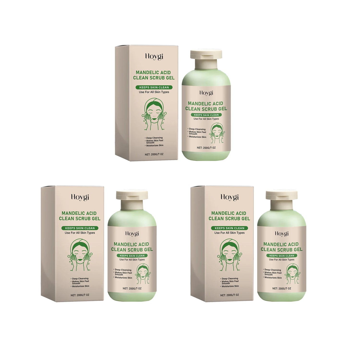 Mandelic Acid Body Exfoliating Gel Gentle Exfoliation Lasting Moisture Cleaning Remove Dead Skins Smooth Skin Cleans Scrub Gels