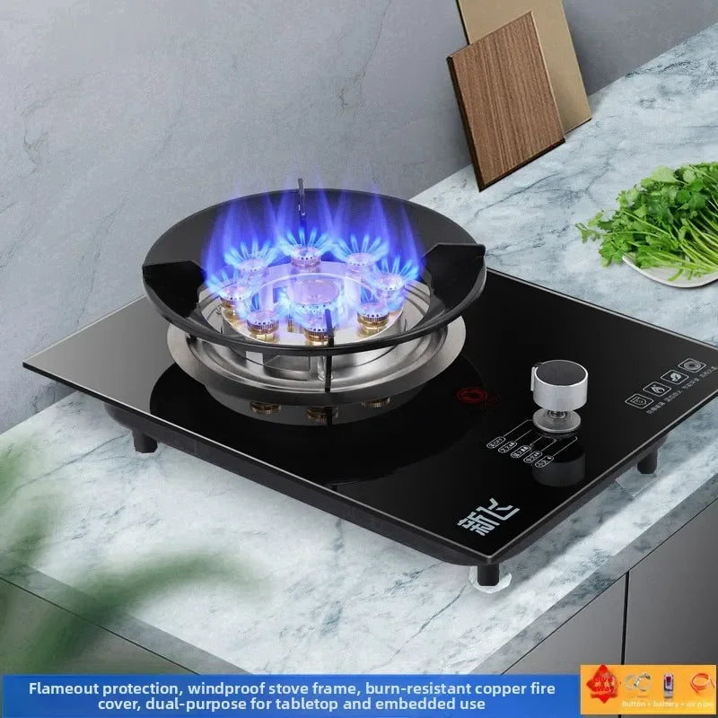Frestec Single Burner Gas Stove for Natural Gas LPG Home Use High Power Desktop Built in Stove WWW