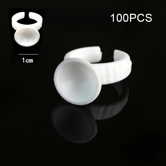 100/500/1000PCS Tattoo Rings Cups S/M/L Disposable Permanent Makeup Ring Plastic Tattoo Ink Pigment Ring for Tattoo Accessories