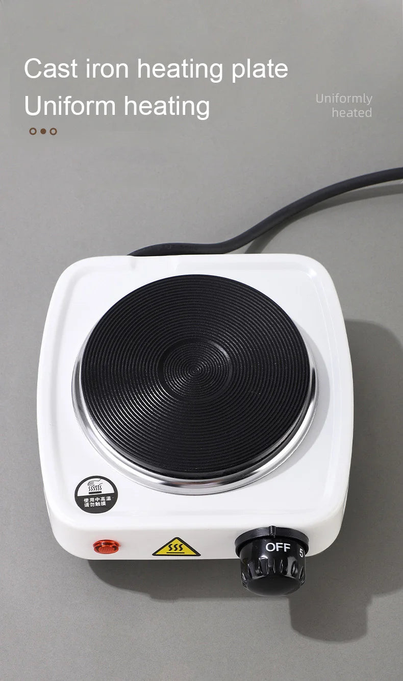 DMWD 110V Electric Hot Plate Mini stove Coffee Heater Milk Tea Mocha Heating Stove Cooking Pot Oven Small Furnace Cook US plug