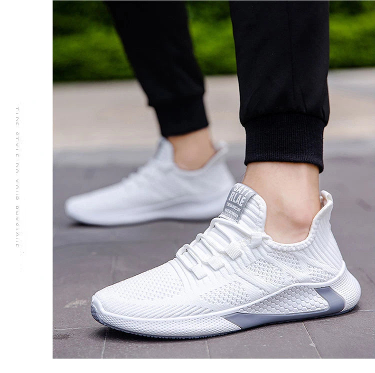 Men Casual Running Shoes Breathable Outdoor Sport Shoes Men Lightweight Facial Elastic Soft Bottom Casual Shoe Training Footwear