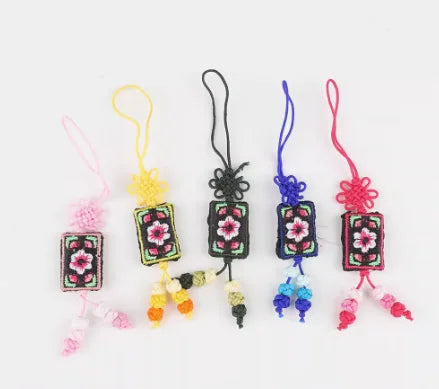 10 Pcs Y2K Bag Charms - Cute Embroidered Butterfly, Fish & Flower Pendants for Keychain, Phone Case Lanyard, Purse Accessory