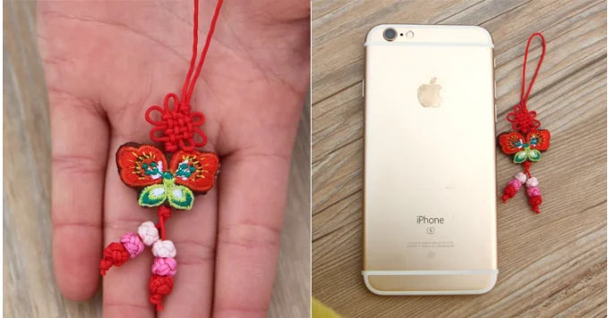 10 Pcs Y2K Bag Charms - Cute Embroidered Butterfly, Fish & Flower Pendants for Keychain, Phone Case Lanyard, Purse Accessory