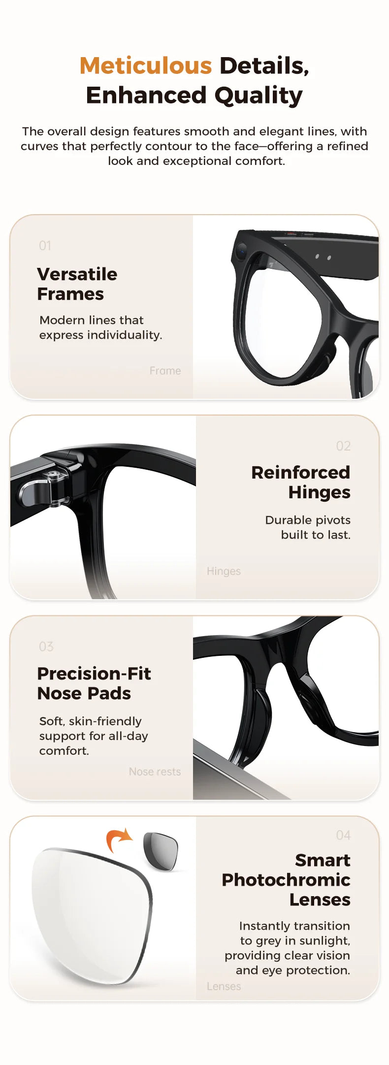 2026New 8MP 4K HD Camera AI Glasses Men 3600mAh Power Bank 32G Memory 160+ Translation Glasses Waterproof Smart Sunglasses Women